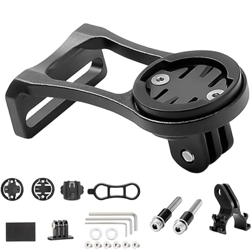 JOYOLA Fahrrad Halterung Aluminiumlegierung Verstellbare Fahrradcomputer Halterung Rennrad Fahrradhalterung Kit Kompatibel für Edge Elemnt Bryton Cateye (Schwarz)
