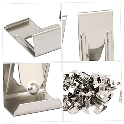 Image of Tofficu 150pcs Photo Frame Clip Back Plate Buckle Hardware Accessories for Hanging Pictures Metal Spring Turn Button Hanger for Artwork and Canvas Display