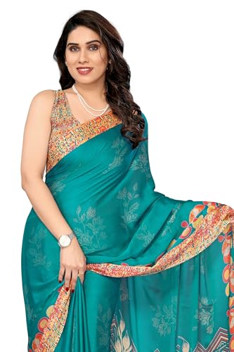 Image of MIRCHI FASHION Saree for Woman Chiffon Tie Dye Printed | Lightweight Daily Wear Women's Sari with Unstitched Blouse Piece (Available in 10 Colors)