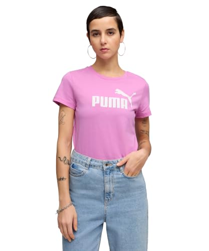 Image of Puma Women Cotton Letter Print Regular Fit Tees
