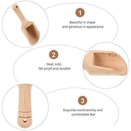 4 peças pá de sal colher de madeira pá de chá colher de chá colher de chá para uso diário