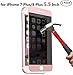 EVERMARKET 3D Full Cover High Transparent Privacy Anti Spy Tempered Glass Screen Protector Film for Apple iPhone 7 and 7s Plus 5.5 Inch ,Rose Gold - 2 Packs