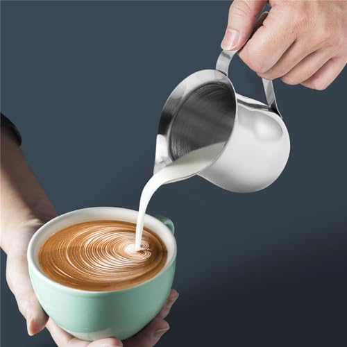 Pichet en métal KEILEOHO en forme de cloche pour café et lait - 8