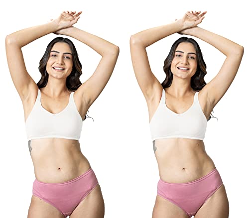 Image of Lyra 515 Valentina Full Covarage Solid Coloured Premium Cotton Moulded Bra for Women (Pack of 2) Multicolour