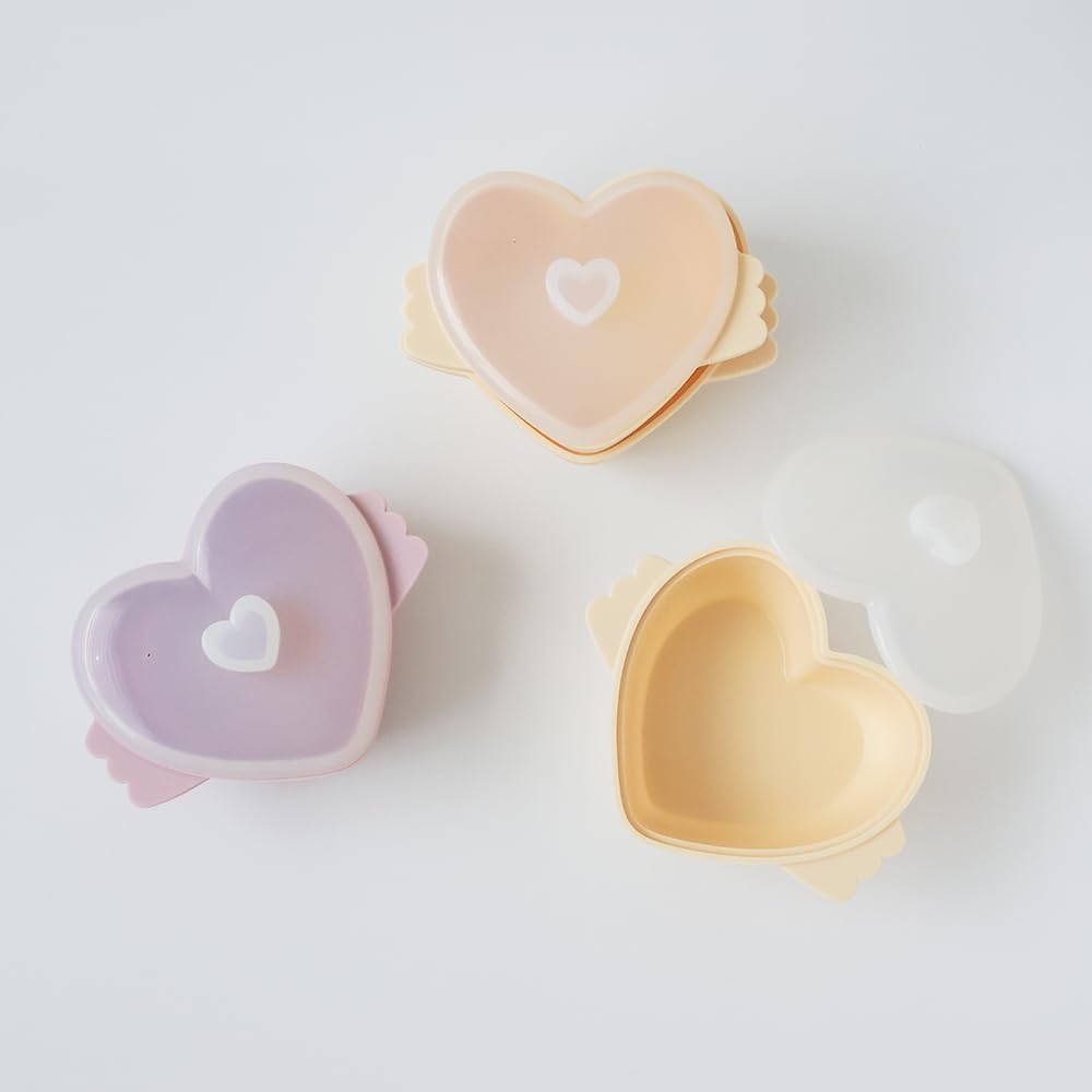 JOONIE Lovely microwave Silicone Steamer for baby, Heart Shaped Food Storage Containers (Vanilla, Small(500ml))