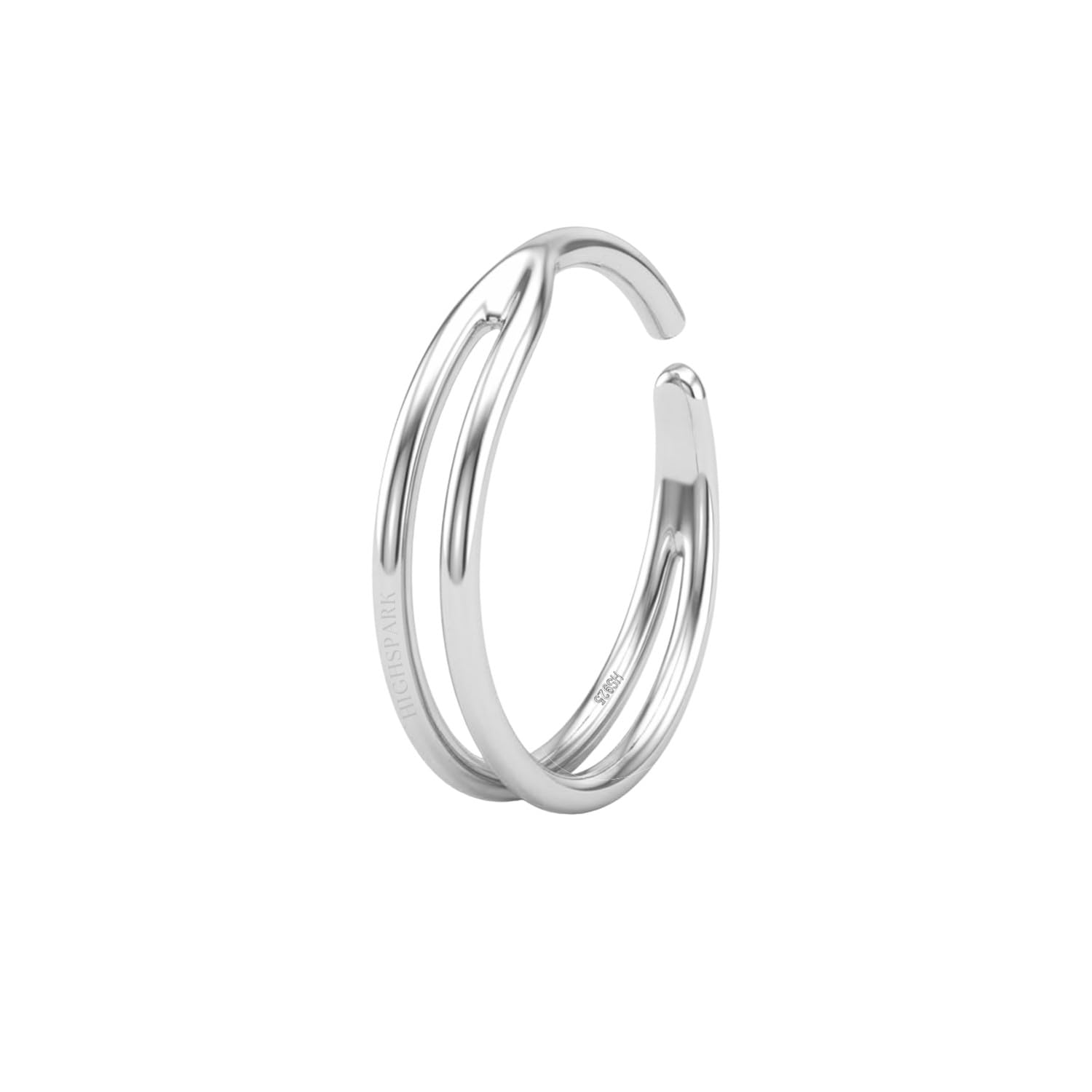 925 Silver Nose Ring for Women | 92.5 Sterling Silver & Stunning Shine | Lovely Gift for Women & Girls - Double Line-image-39