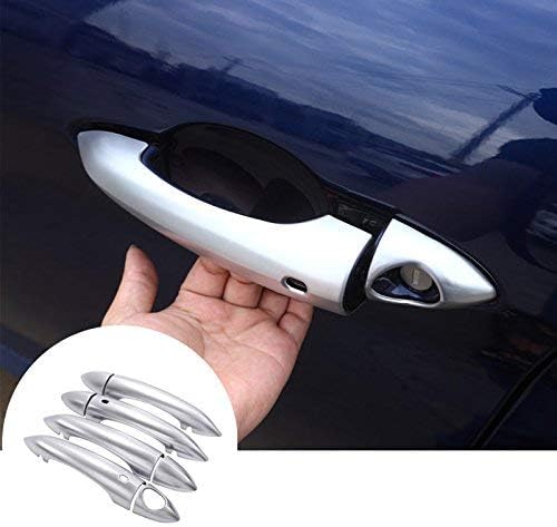 Miniatura 1 de YIWANG - Juego de 8 tapones cromados para tirador de puerta para Alfa Romeo Giulia 4 puertas 2017-2019