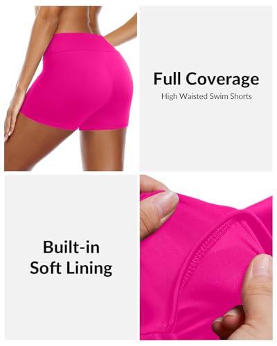 Image of Yonique Womens Swim Shorts Bathing Suits Bottoms Swimsuit Bottoms(Available in Plus)