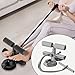 Menolana Sit up Bar with Resistance Floor Holder with 2 Strong Suction Cups Ab Machine Adjustable Situp Bar for Belly Women Men Office, Grey