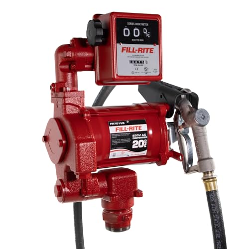 Image of Fill-Rite FR700VG 220V 50 /60Hz AC Pump, 3 /4 inchx12' Hose, 1 inch Manual Nozzle