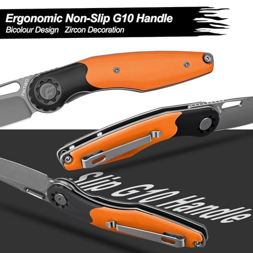 Pocket-Knife-35-Folding-Knife-Premium-14C28N-Blade-Bicolour-G10-Handle-Design-with-Pocket-Clip-for-Men-Women-Small-EDC-Knife-for-Camping-Hunting-Hiking-Survival-and-Outdoor-Activities