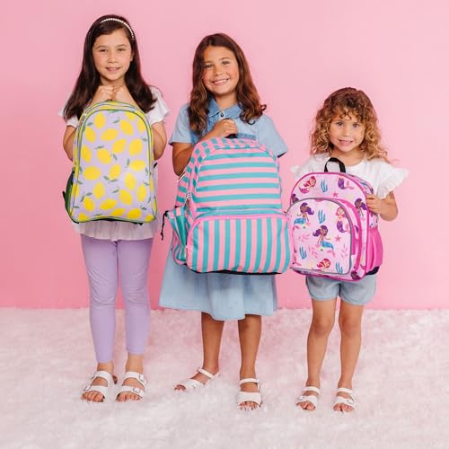 Image of Wildkin 12-inch Kids Backpack - Padded, Adjustable, Ideal for Daycare & Travel - Groovy Mermaids | Ages 3-7, lightweight toddler backpack for daycare, preschool, and travel