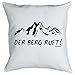 Goodman Design Wintersport Kissen - Skihütten Deko - Apres Ski Party Highlight : Berg/Der Berg Ruft Farbe: Weiss