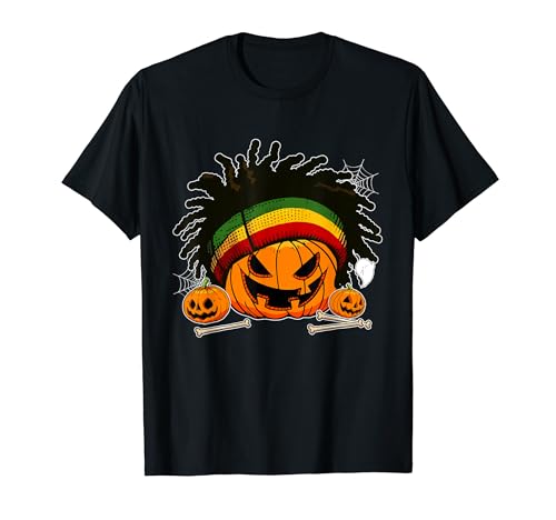 Horror Carved Pumpkin Halloween Jamaican Matching Parties T-Shirt