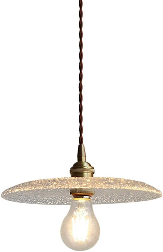 Chandelier LED en verre avec motif marteau QTHWB suspension réglable E27