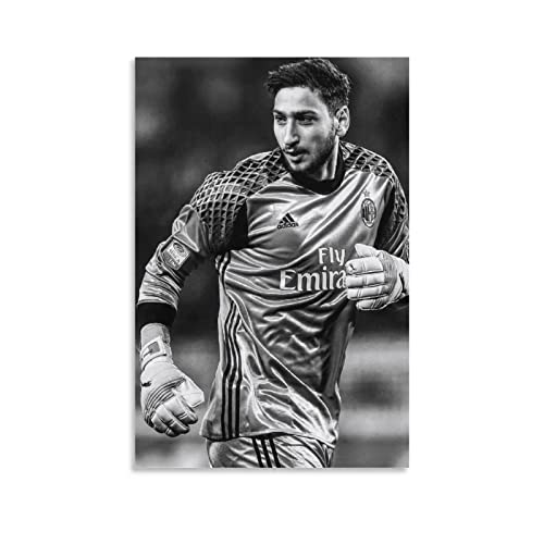 Tableau Gianluigi Donnarumma AC Milan impression toile haut de gamme 60x90cm art mural