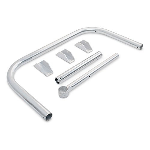 Relaxdays Parkplatzsperre klappbar, Parkbügel mit Vorhängeschloss, Stahl, HBT: 45x76x32cm, Sperrbügel Parkplatz, silber