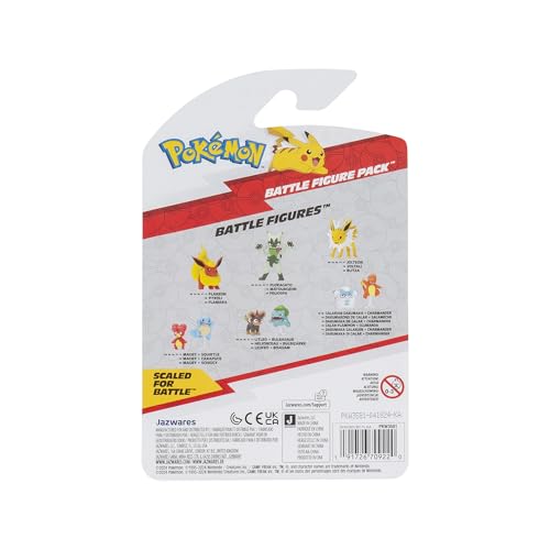 Pokemon Battle Figure 2 Pack (Magby & Squirtle #5) W19 Figure, Red, 2 pulgadas y 3 pulgadas - Image 4