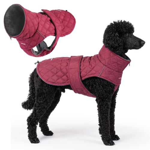 Spark Paws Quilted Dog Winter Coat - Cold Weather Jacket for S Med L Dogs