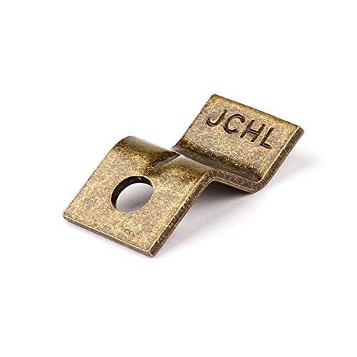 Jchl Table Desk Top Fasteners With Screws Black Heavy Duty Z Table Top Connectors Table Clips/Table Top Brackets, 20 Packs Set (Include 20 Clips And 20 Screws) Bronze-20 #TOP2