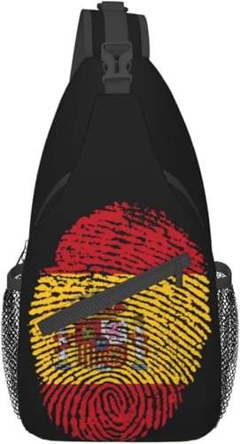 Mochila tipo bandolera unisex negra miniatura 1