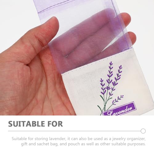 50 bolsas sachet vacías de lavanda con cordón decorativo miniatura 3