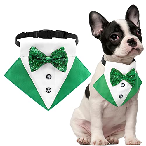 FUAMEY Green Geometric St.Patrick's Day Dog Costume, One Size Fits All, Nylon, Adjustable, Not Water Resistant, Machine Wash, All Ages