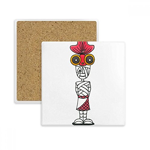 Coaster tasse absorbant Egypte momie évite les taches d'eau