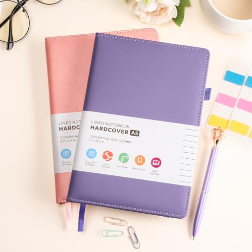 Carnet A5 papier 100g rigide cuir notes fournitures de bureau - 6