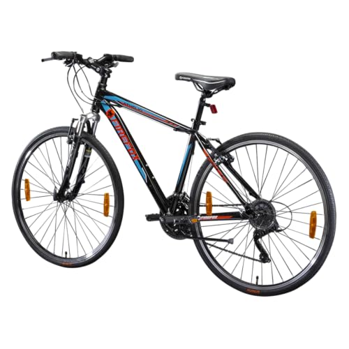 Image of FIREFOX Athelio 700C 21 Speed Bicycle for Mens | Front Suspension | Alloy Frame | Alloy V Brake | 98% Assembled Cycle | Color - Black