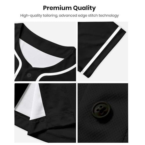 Lalkllo Camisa masculina de beisebol lisa lisa casual abotoada manga curta uniforme esportivo P-2GG,