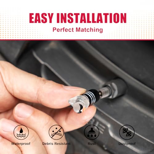 4Pcs Tire Valve Stem Cap Cover for Car SUV Truck, Valve Cover with Funny Duck Sunglasses, Decorative Tire Valve Caps Wheel Accessories (Black Sunglasses Duck)