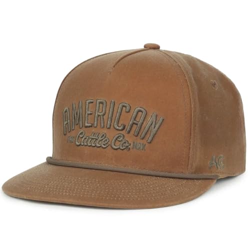 Image of Adjustable Snapback Western Hat (US, Alpha, One Size, Khaki, Waxed Canvas)