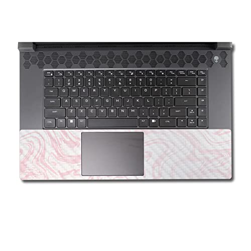 Image of MightySkins Carbon Fiber Skin Compatible with Alienware M17 R5 (2022) Full Wrap Kit - Silky Pink | Protective, Durable Textured Carbon Fiber Finish | Easy to Apply & Change Styles | Made in The USA