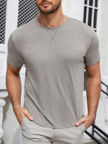 Image of UNCLECAT Mens Short Sleeve T-Shirts Crew Neck Casual Shirt Summer Classic Basic Lightweight Fashion Tees