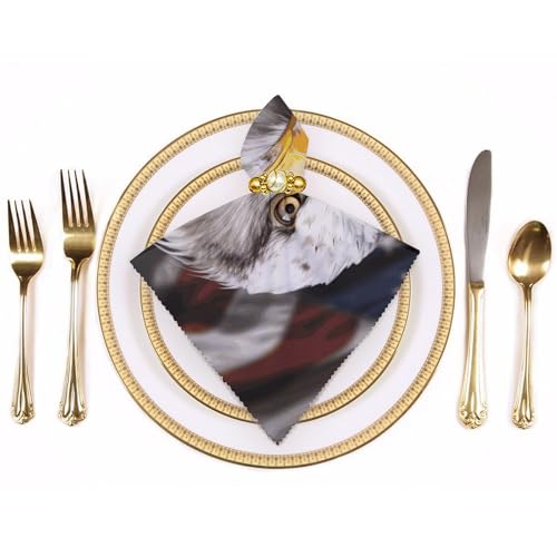 Servilletas de Tela con Bandera América y Águila 4 PCS miniatura 3