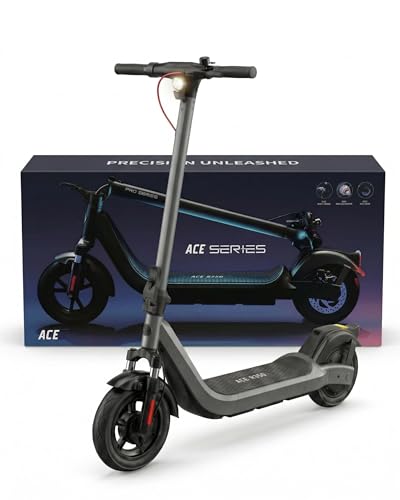 LAELIN E Scooter mit Straßenzulassung ABE, Elektroroller 500W Motor, 10 Zoll Gel Reifen, 35-45 km Reichweite, Vorderradfederung, Doppelbremse & TCS, IPX4 (Max. 35 km Reichweite,R350)