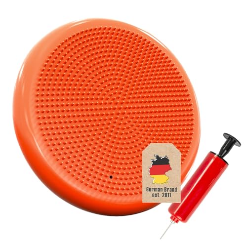 Coussin d'équilibre de fitness à picots orange pour renforcer la posture