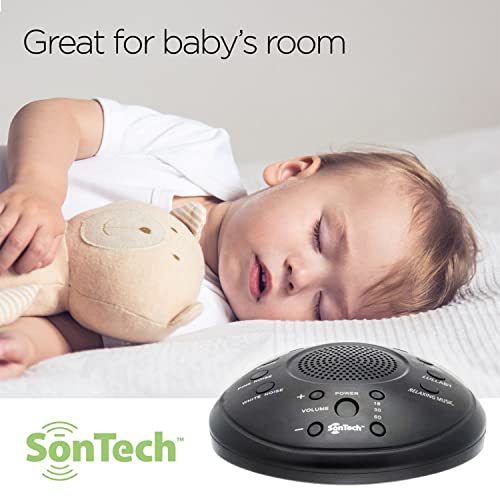 SonTech - White Noise Sound Machine - 10 Natural Soothing Sound Tracks Home, Office, Travel, Baby – Multiple Timer Settings - Battery or Adapter Charging Option - Thumbnail 5