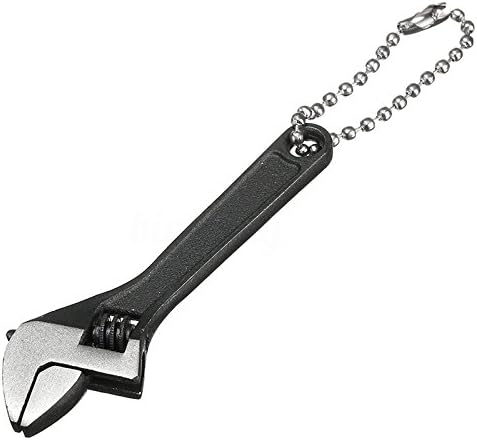 Miniatura 2 de Mini llave de 2.5 pulgadas2.677 in, llave de tuerca ajustable, herramienta de mano, herramienta de mano, anillo de cadena de regalo