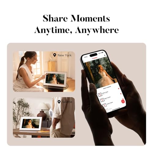 Image of Pexar Starlight 15.6 inch Digital Picture Frame (Powered by Lexar), A Stunning, Large Anti-Glare Touchscreen with Vibrant Visuals for Gifting, Wedding, 64GB Local Storage, Share Photos /Videos via APP