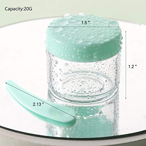 image for BTYMS 100 Packs Small Cosmetic Containers with Green Lids 20 Gram and 