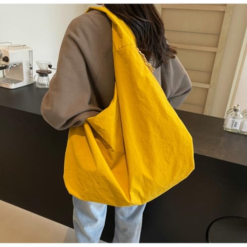 Image of Slouchy Nylon Hobo Bags Women Underarm Shoulder Bag Crescent Crossbody Purses Trendy Large Travel Beach Tote Handbag
