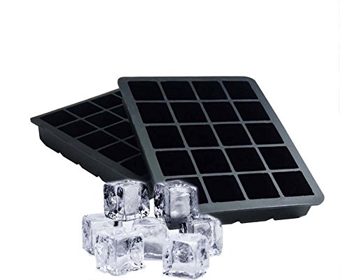 Wady 2 stuks Ice Cube lade Siliconen Ice Cube lade Ice Cube Molds, 20 per lade, 2,5 CM per Squares