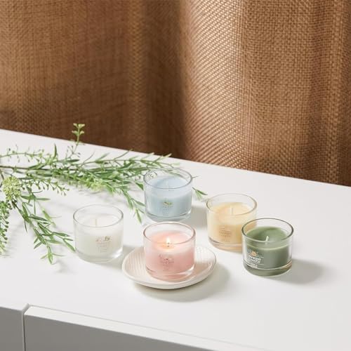 Image of Yankee Candle Mini Jar Scented Candle, Small Single Wick Candle for Home Fragrance, Long Lasting Burn, Pink Sands (Pack of 4)