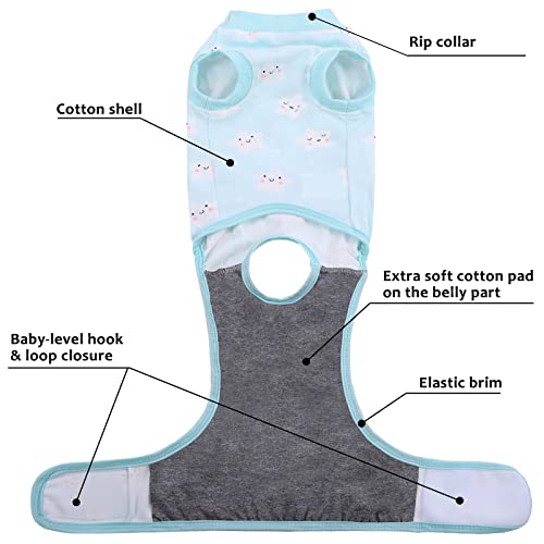 Kuoser Recovery Suit For Dogs Cats After Surgery, Professional Pet Recovery Shirt Dog Abdominal Wounds Bandages, Substitute E-Collar & Cone,Prevent Licking Dog Onesies Pet Surgery Recovery Suit #TOP2