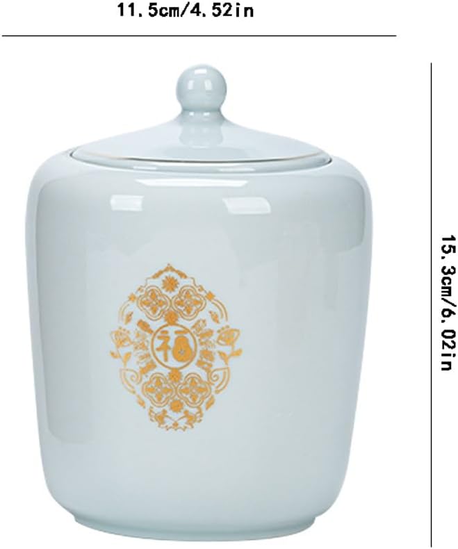 SONGCHAO Sugar Jar Vintage Tea jar, Ceramic Storage, Longjing Green Black Universal Tea Canister