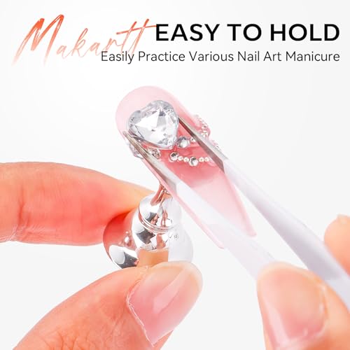 Image of Makartt Nail Stand for Press-On Nails: Strong Magnetic, Large Flat Metal Base Holds 10 Tips at Once, Stable Holders for Nail Art Practise, Batch Painting, Design, Curing, Display, DIY Home & Salon Use