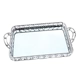 Plateau cosmétique - ce plateau de coiffeuse avec le magnifique design de plaques de cristal de les côtés serait très dans votre maison, diamant.