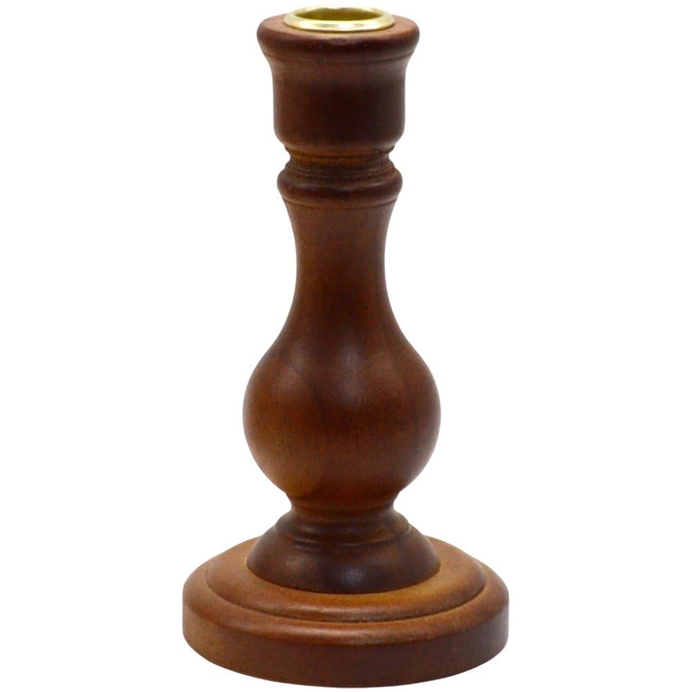 Sanfly Portacandele in Legno, Portacandele Rustico, Portacandele Decorativo Vintage a Colonna, Portacandele Conico per L'arredamento della Casa